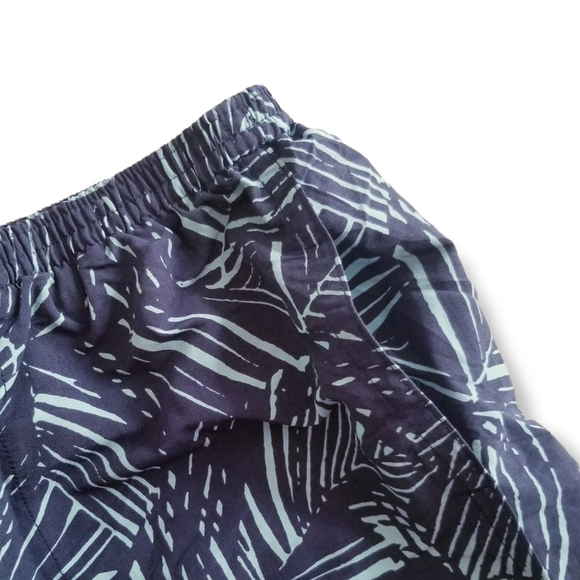 PATAGONIA Blue Teal Palm Nylon Baggies Shorts - Men's 6.5" Inseam XLarge - Picture 8 of 11
